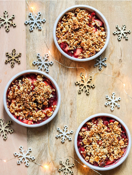 Cranberry, Hazelnut & Quinoa Crumble Cranberry, Hazelnut & Quinoa Crumble